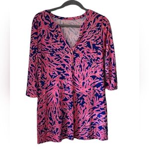 Lilly Pulitzer Alessia Coral Women's‎ Knit Cotton Dress Size Medium
